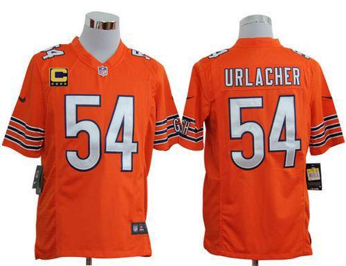 Jerseys Factory Cheap Nike Bears #54 Brian Urlacher Orange Alter