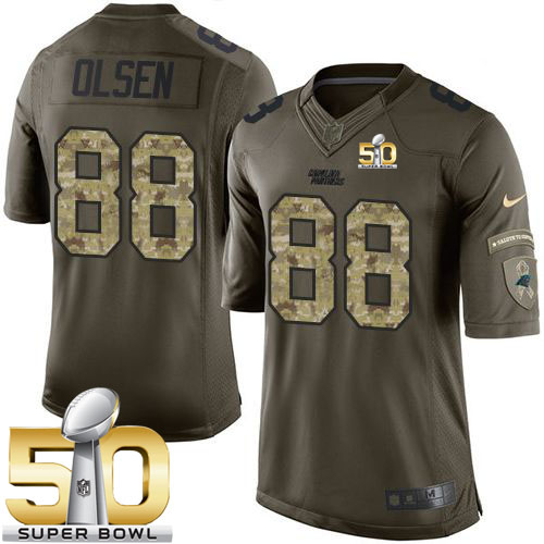 Jerseys Factory Cheap Nike Panthers #88 Greg Olsen Green Super B
