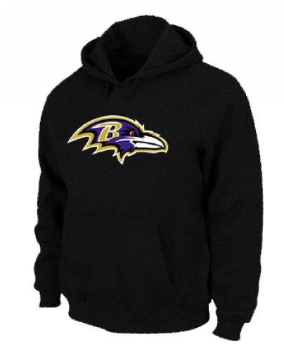Jerseys Factory Cheap Baltimore Ravens Logo Pullover Hoodie Blac