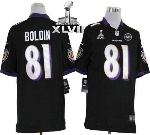 Jerseys Factory Cheap Nike Ravens #81 Anquan Boldin Black Altern