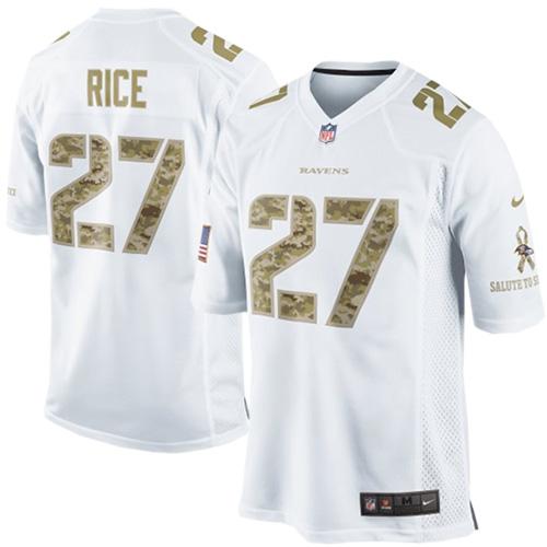 Jerseys Factory Cheap Nike Ravens #27 Ray Rice White Men's Stitc