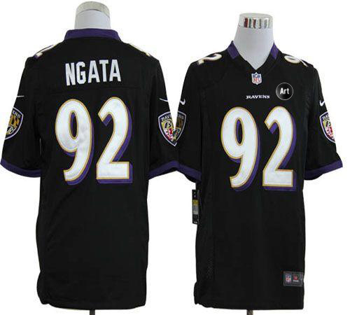 Jerseys Factory Cheap Nike Ravens #92 Haloti Ngata Black Alterna