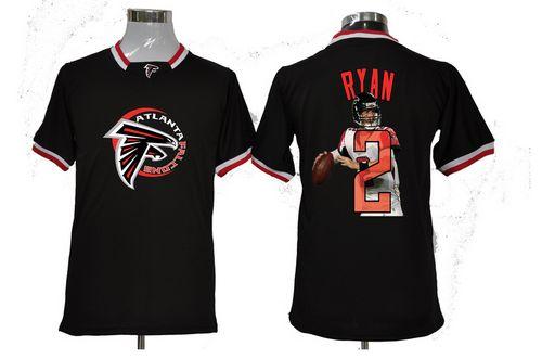 Jerseys Factory Cheap Nike Falcons #2 Matt Ryan Black Men's NFL