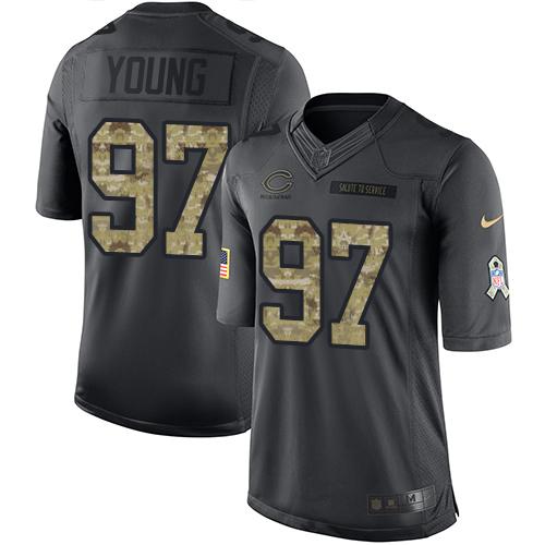 Jerseys Factory Cheap Nike Bears #97 Willie Young Black Men's St
