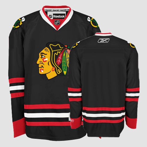 Jerseys Factory Cheap Blackhawks Embroidered Blank Black NHL jer