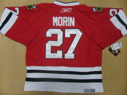 Jerseys Factory Cheap Blackhawks CCM #27 Jeremy Morin Red Throwb