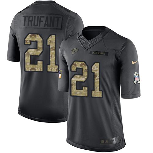 Jerseys Factory Cheap Nike Falcons #21 Desmond Trufant Black Men