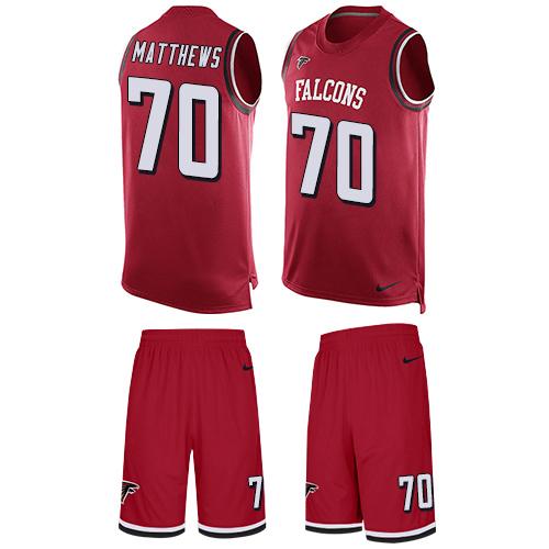 Jerseys Factory Cheap Nike Falcons #70 Jake Matthews Red Team Co