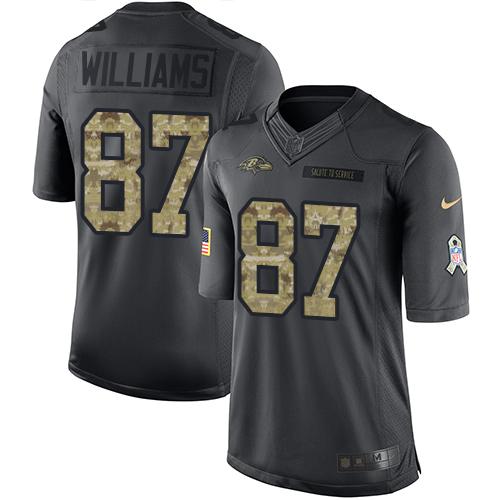 Jerseys Factory Cheap Nike Ravens #87 Maxx Williams Black Men's