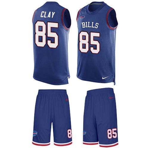 Jerseys Factory Cheap Nike Bills #85 Charles Clay Royal Blue Tea