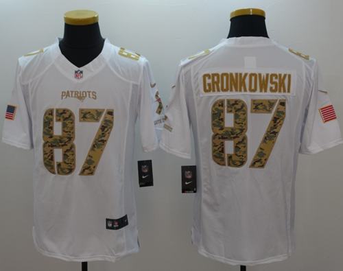 Jerseys Factory Cheap Nike Patriots #87 Rob Gronkowski White Men