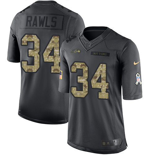 Jerseys Factory Cheap Nike Seahawks #34 Thomas Rawls Black Men's