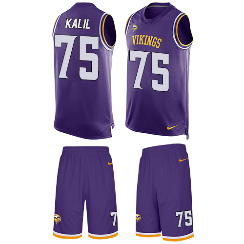 Jerseys Factory Cheap Nike Vikings #75 Matt Kalil Purple Team Co