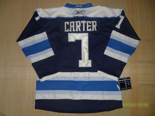 Jerseys Factory Cheap Blue Jackets #7 Jeff Carter Blue Third Emb
