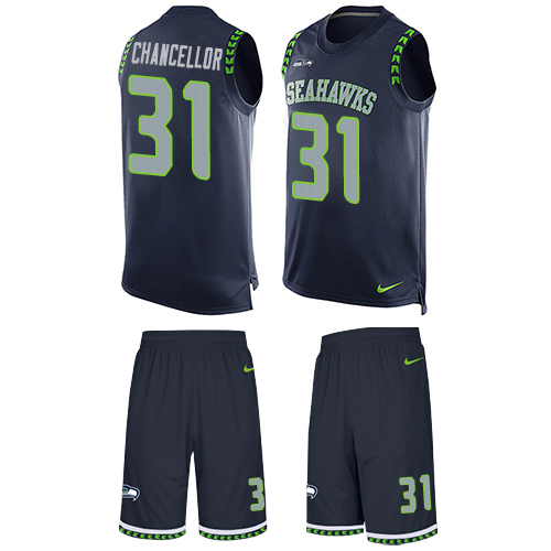 Jerseys Factory Cheap Nike Seahawks #31 Kam Chancellor Steel Blu