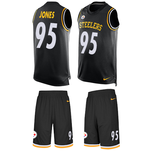Jerseys Factory Cheap Nike Steelers #95 Jarvis Jones Black Team