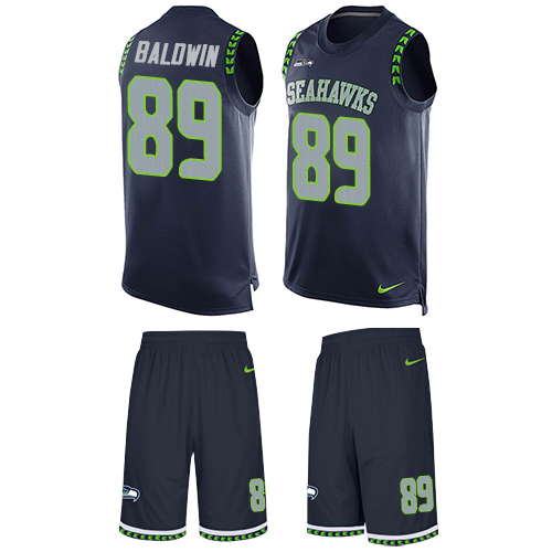 Jerseys Factory Cheap Nike Seahawks #89 Doug Baldwin Steel Blue