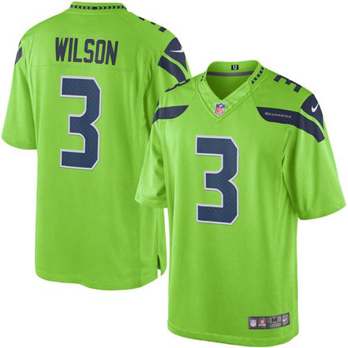 Jerseys Factory Cheap Nike Seahawks #3 Russell Wilson Green Men'