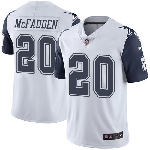 Jerseys Factory Cheap Nike Cowboys #20 Darren McFadden White Men