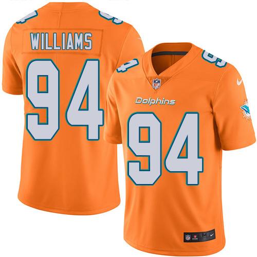 Jerseys Factory Cheap Nike Dolphins #94 Mario Williams Orange Me