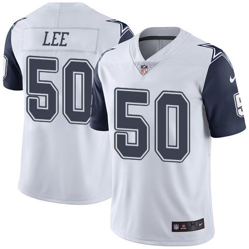 Jerseys Factory Cheap Nike Cowboys #50 Sean Lee White Men's Stit