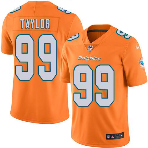 Jerseys Factory Cheap Nike Dolphins #99 Jason Taylor Orange Men'
