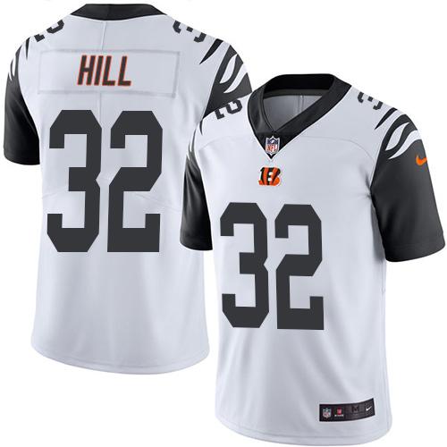 Jerseys Factory Cheap Nike Bengals #32 Jeremy Hill White Men's S