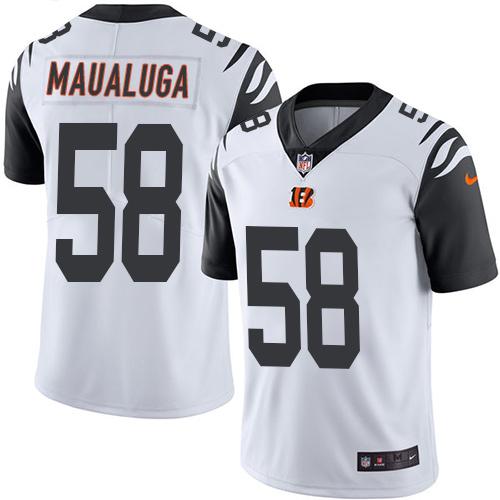 Jerseys Factory Cheap Nike Bengals #58 Rey Maualuga White Men's