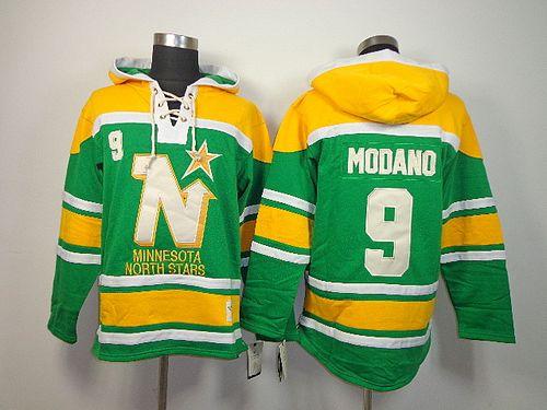 Jerseys Factory Cheap Stars #9 Mike Modano Green Sawyer Hooded S