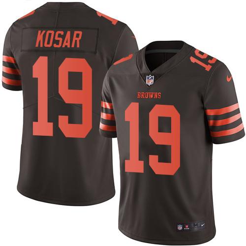 Jerseys Factory Cheap Nike Browns #19 Bernie Kosar Brown Men's S