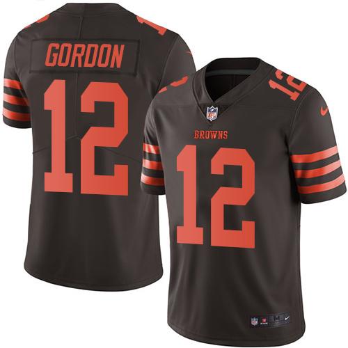 Jerseys Factory Cheap Nike Browns #12 Josh Gordon Brown Men's St