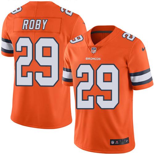 Jerseys Factory Cheap Nike Broncos #29 Bradley Roby Orange Men's