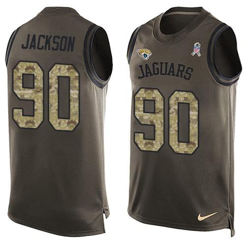 Jerseys Factory Cheap Nike Jaguars #90 Malik Jackson Green Men's
