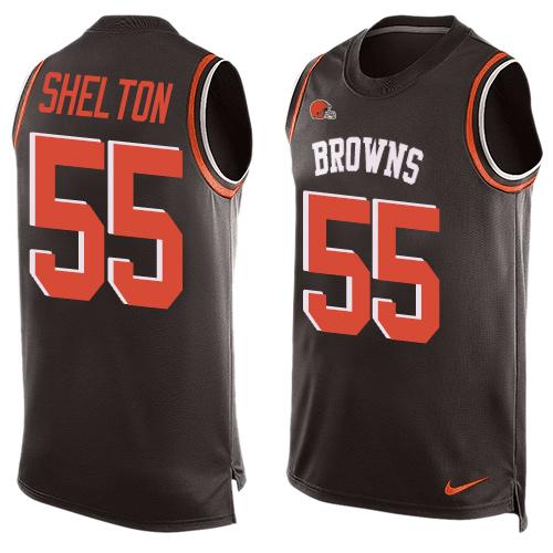 Jerseys Factory Cheap Nike Browns #55 Danny Shelton Brown Team C