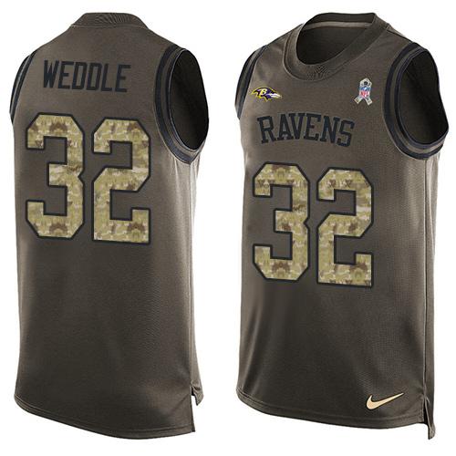 Jerseys Factory Cheap Nike Ravens #32 Eric Weddle Green Men's St