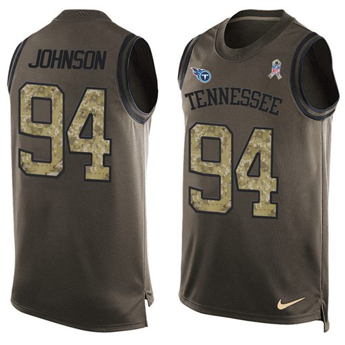 Jerseys Factory Cheap Nike Titans #94 Austin Johnson Green Men's