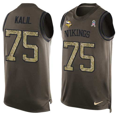 Jerseys Factory Cheap Nike Vikings #75 Matt Kalil Green Men's St