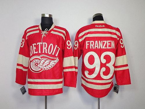 Jerseys Factory Cheap Red Wings #93 Johan Franzen Red 2014 Winte
