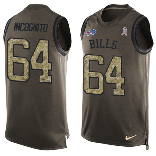 Jerseys Factory Cheap Nike Bills #64 Richie Incognito Green Men'