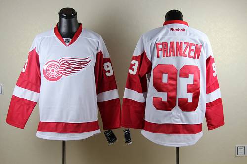 Jerseys Factory Cheap Red Wings #93 Johan Franzen White Embroide