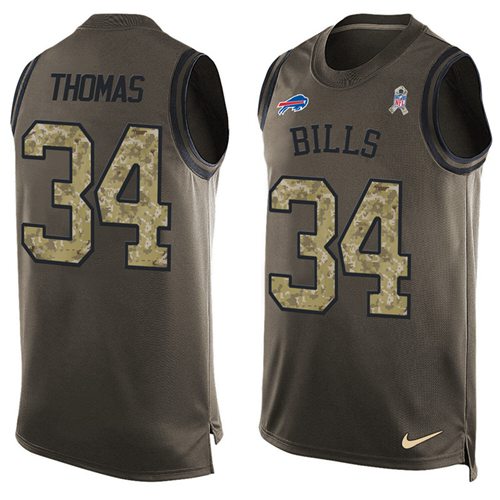 Jerseys Factory Cheap Nike Bills #34 Thurman Thomas Green Men's