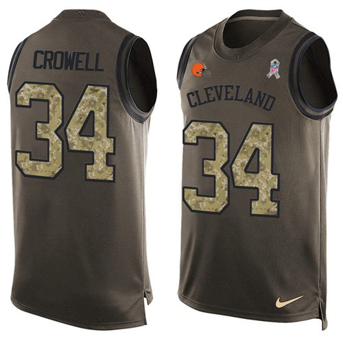 Jerseys Factory Cheap Nike Browns #34 Isaiah Crowell Green Men's