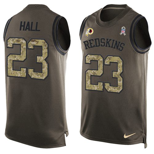 Jerseys Factory Cheap Nike Redskins #23 DeAngelo Hall Green Men'