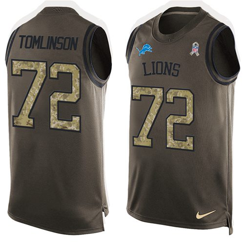 Jerseys Factory Cheap Nike Lions #72 Laken Tomlinson Green Men's