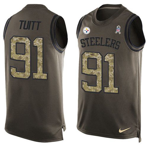 Jerseys Factory Cheap Nike Steelers #91 Stephon Tuitt Green Men'