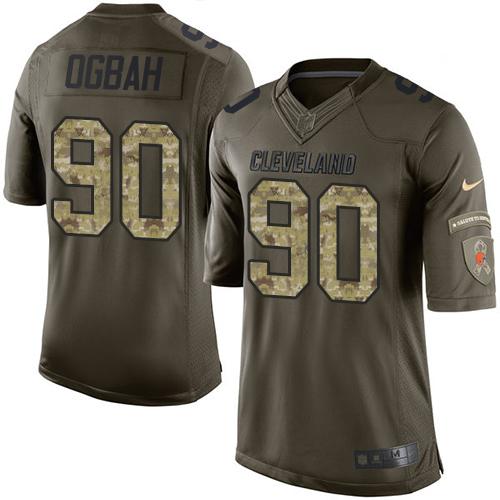 Jerseys Factory Cheap Nike Browns #90 Emmanuel Ogbah Green Men's
