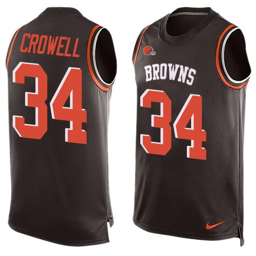 Jerseys Factory Cheap Nike Browns #34 Isaiah Crowell Brown Team