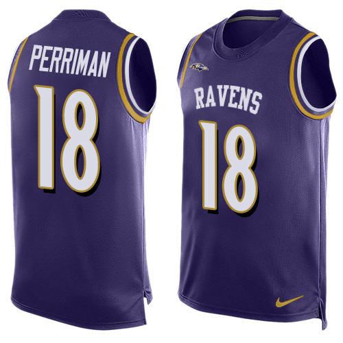 Jerseys Factory Cheap Nike Ravens #18 Breshad Perriman Purple Te