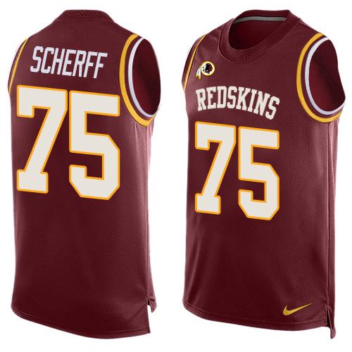 Jerseys Factory Cheap Nike Redskins #75 Brandon Scherff Burgundy
