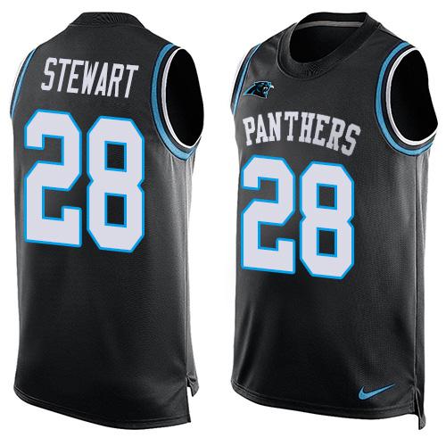 Jerseys Factory Cheap Nike Panthers #28 Jonathan Stewart Black T